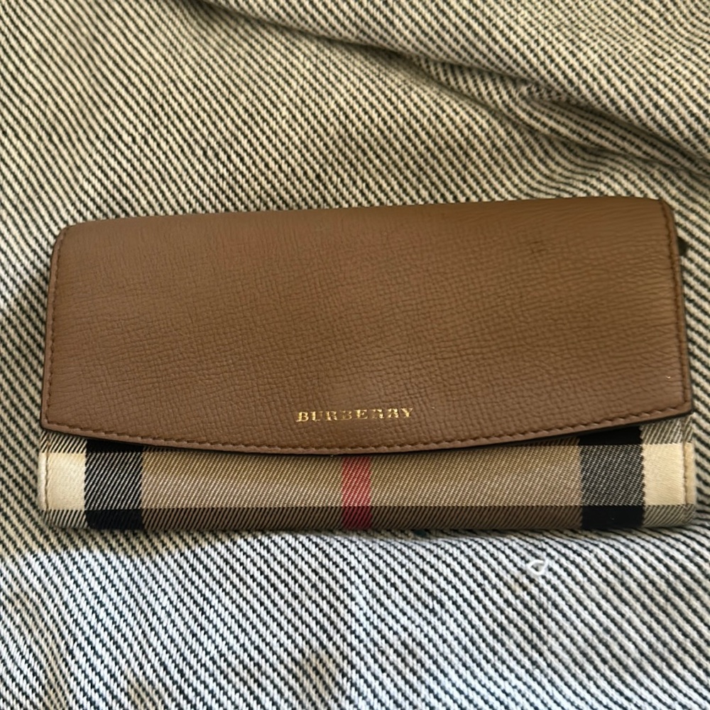 Burberry check print wallet